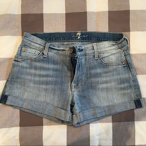 7 for all mankind denim shorts, 28